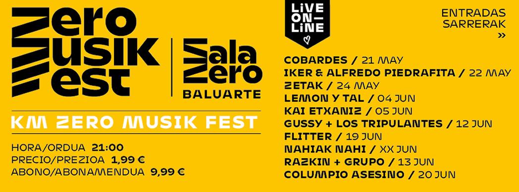 Llega 'Km Zero Musik Fest', un festival en streaming con grupos navarros