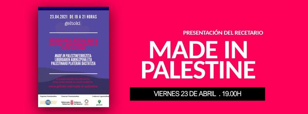 Presentación del recetario "Made in Palestine" ” y degustación de platos palestinos.