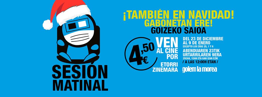 Mañanas de cine en Golem La Morea ¡También en Navidad!