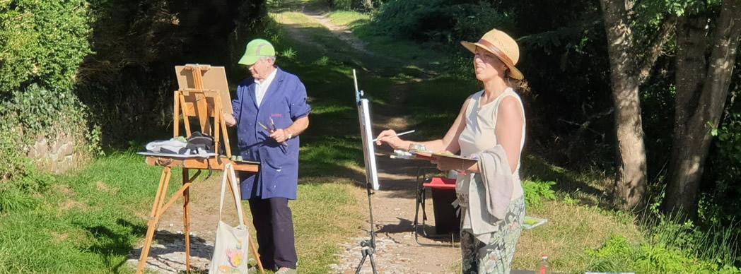 Vacaciones artísticas en Baztán - Pintando al aire libre