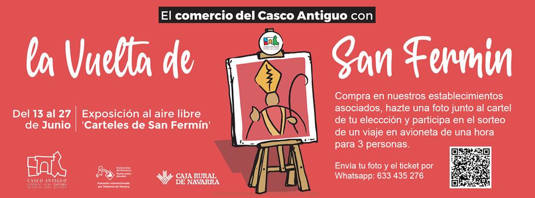 Exposición carteles San Fermín al aire libre en el Casco Antiguo
