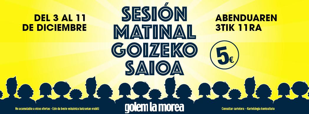 Matinales familiares en Golem La Morea en el Puente de Diciembre