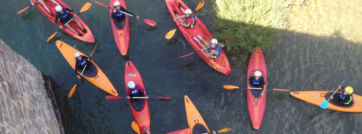 Curso iniciación al kayak para niños y niñas